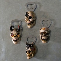 3D 입체 해골 자석 오프너 뚜껑따는기계 뚜껑 병따개 할로윈 장식용 수집 4개 세트 선택