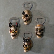 3D 입체 해골 자석 오프너 뚜껑따는기계 뚜껑 병따개 할로윈 장식용 수집 4개 세트 선택
