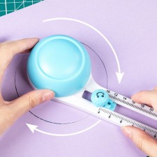 콤파스 칼 원형 커터 사무문구 종이 커팅기 원형 커터기 칼심4개