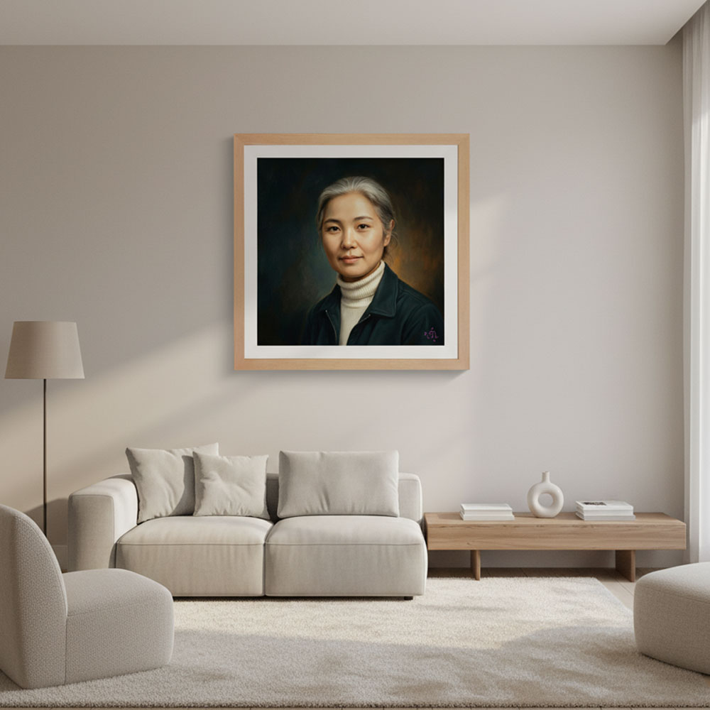 옛날사진 복원 영정사진 확대 유화 초상화 그림 주문제작 4x6 4장 인화포함