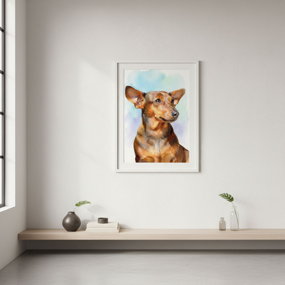 반려동물 초상화 고양이 강아지 반려견 반려묘 그림 선물 주문제작 - 수채화(Watercolor) 스타일