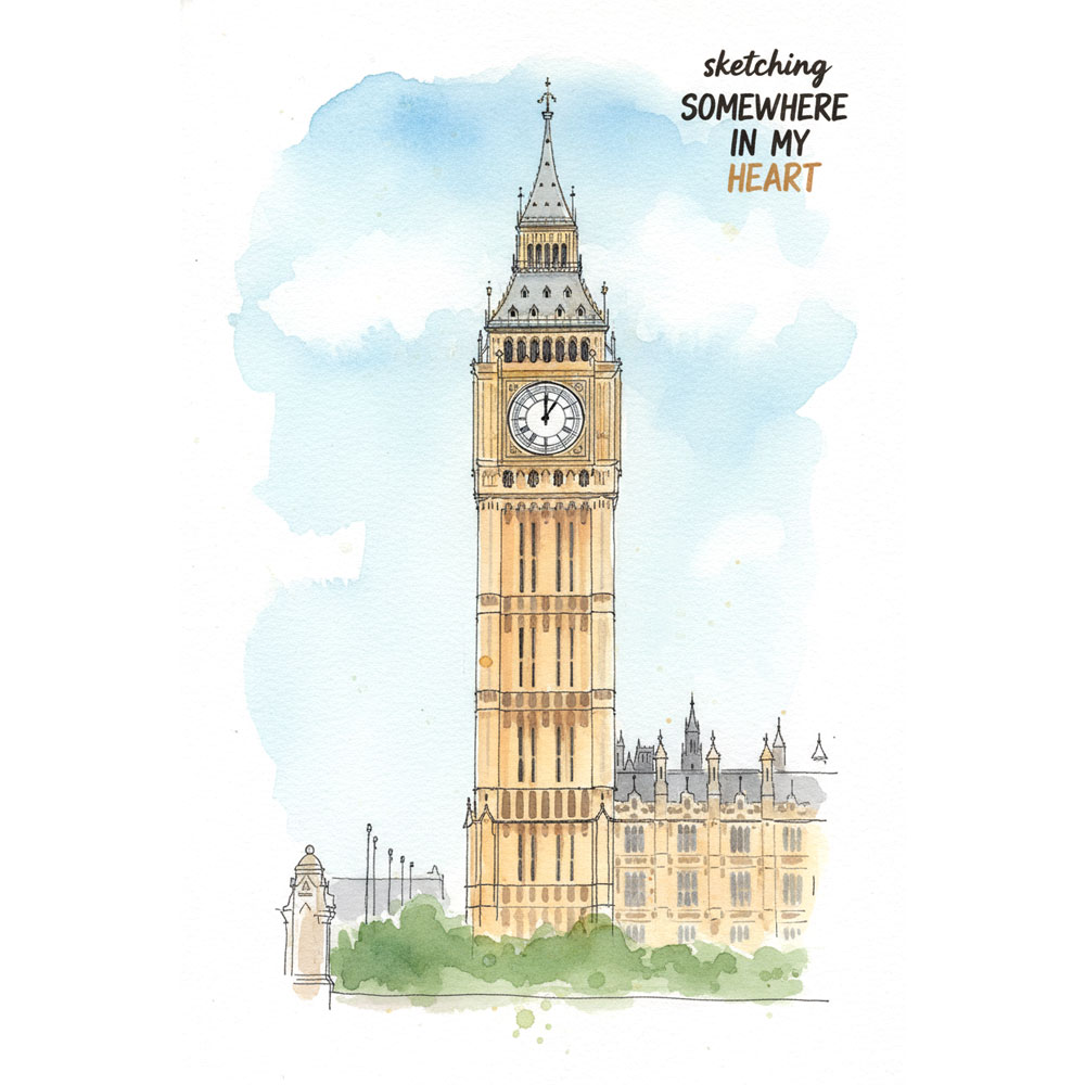 아트피아 어반스케치 수채화 엽서 벽꾸미기 인테리어 직접그린 일러스트 엽서 영국 36종