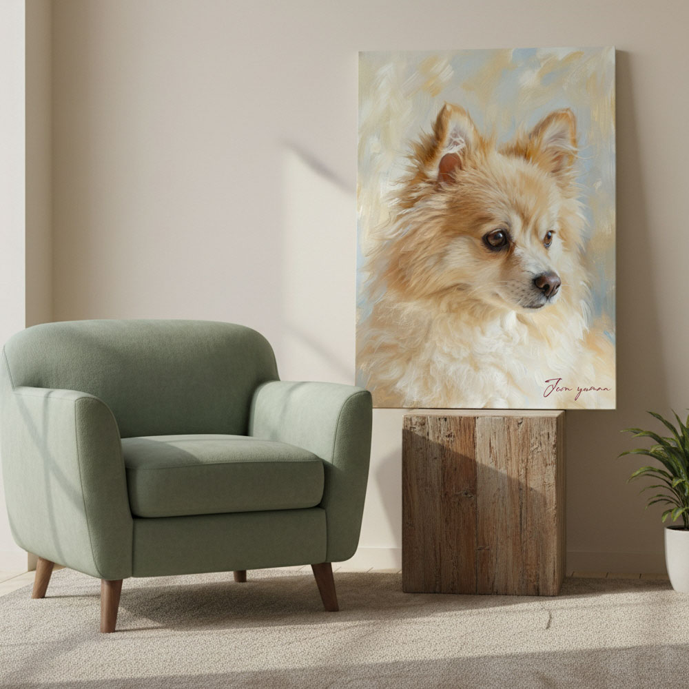 반려동물 초상화 고양이 강아지 반려견 반려묘 유화 그림 선물 주문제작