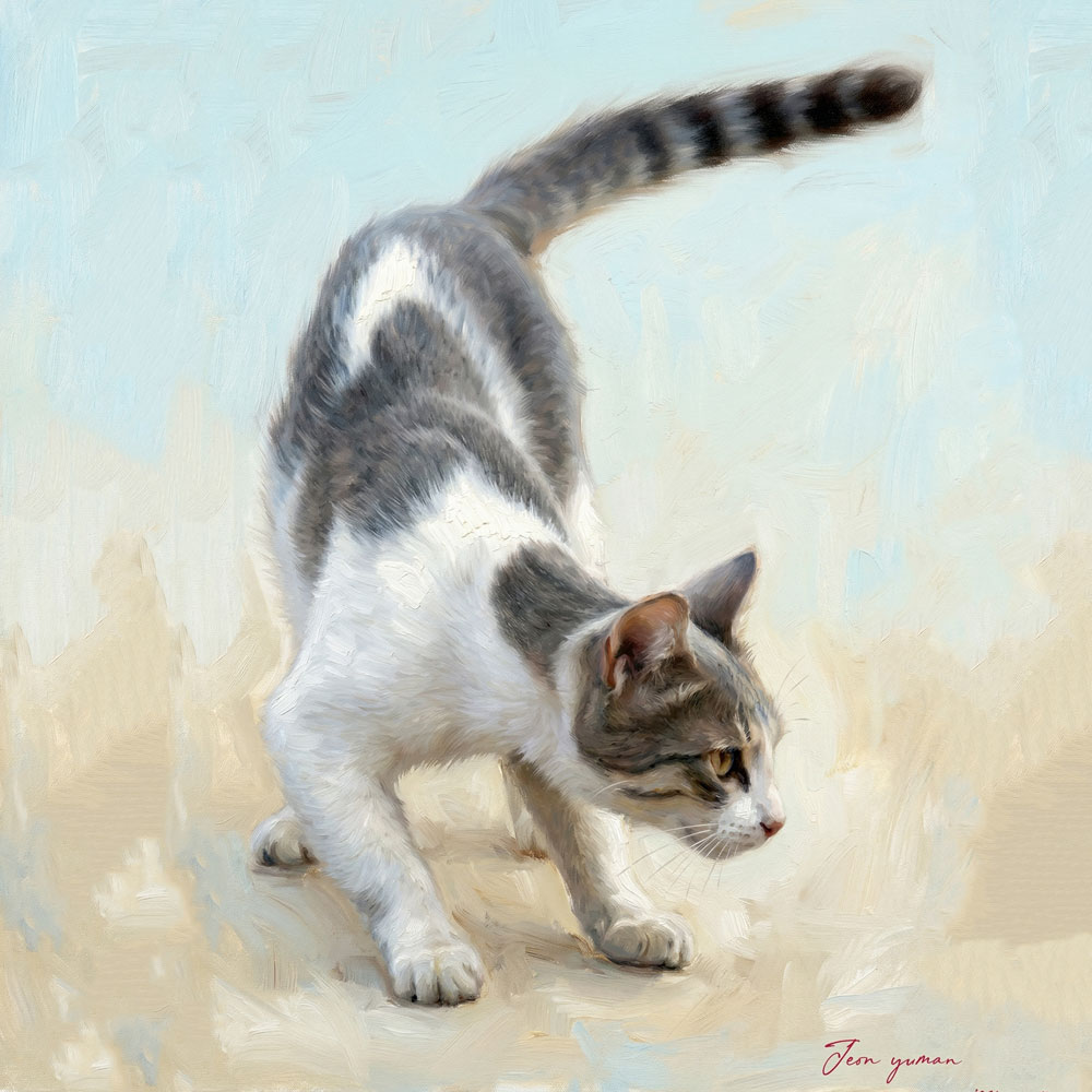 반려동물 초상화 고양이 강아지 반려견 반려묘 유화 그림 선물 주문제작