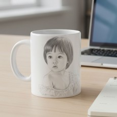 아트피아 머그컵 단체기념품 스케치 수채화 캐리커처 일러스트 커스텀 주문제작