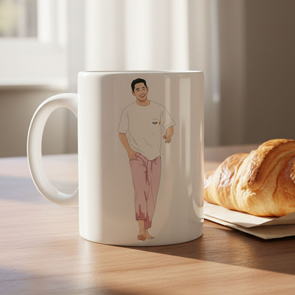 캐리커쳐 머그컵 단체기념품 커스텀 주문제작